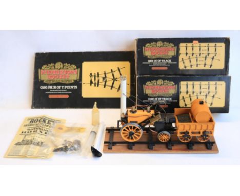 Hornby G100 3.5" gauge Stephenson's Rocket live steam locomotive model, excellent overall condition, model has a durable meta