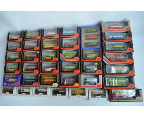 Collection of 1/76 (OO gauge) scale diecast bus and truck models from EFE, models appear mint, boxes vary but generally very 