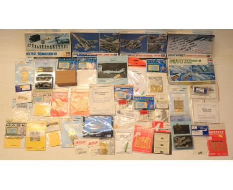 Extensive collection of 1/72 scale foreign air arm generally modern era themed model kit accessories and detailing sets, vari