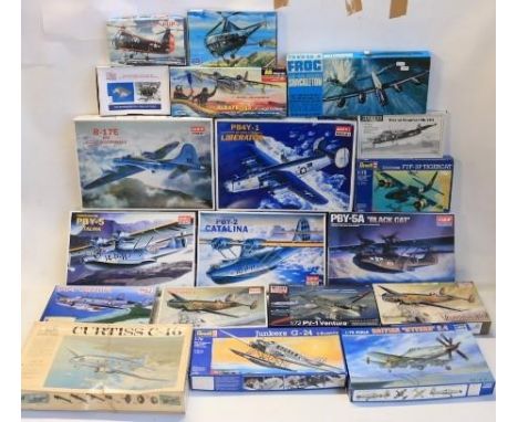 Collection of unbuilt 1/72 scale model kits, WWII/post war themed from Academy, Trumpeter, Revell, Frog, MPM etc, sprue bags 