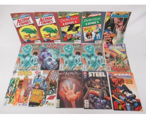 DC Comics - mixed collection of DC comics to inc. Teen Titans, Steel, Robin, Superboy and the Ravers, Justice League, Superma