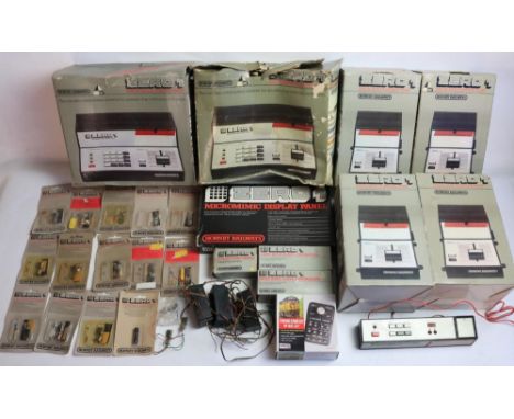 Collection of OO/HO gauge model railway track, Hornby Zero One controllers, Peco Isolating switches and other accessories, qt