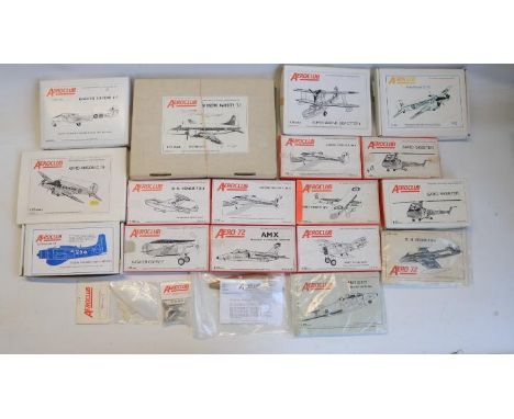 Collection of 1/72 scale plastic and mixed media models, plus conversion and correction/white metal sets from Aeroclub to inc