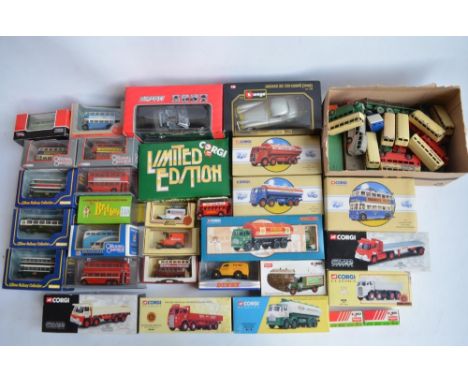 Mixed collection of diecast model vehicles to include eleven 1/76 scale (OO gauge) buses from Corgi's Original Omnibus Compan