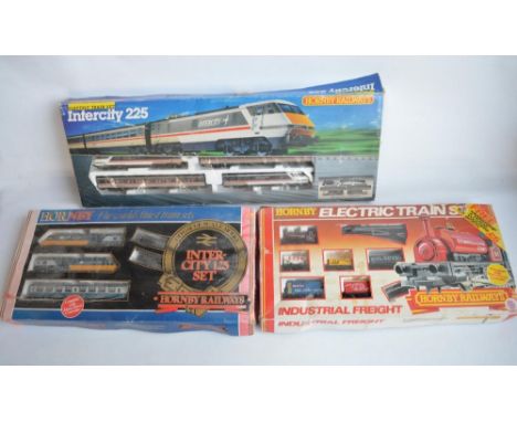 Three Hornby OO gauge train sets to include R546 Inter-City 125, R696 Inter-City 225 and R583 Industrial Freight set, model c