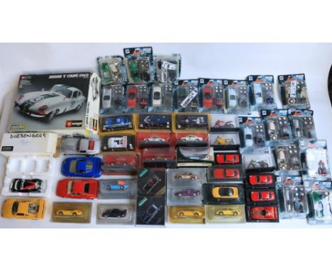 Collection of diecast model sports cars and motorbikes, various scales and manufacturers to include 1/43 Vitesse VCC097 Lanci