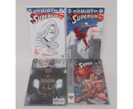 DC - The Death of Superman signed and re-marked by Dan Jurgens, Limited Edition 26/299, Superman Day of Doom #1-4 signed by D