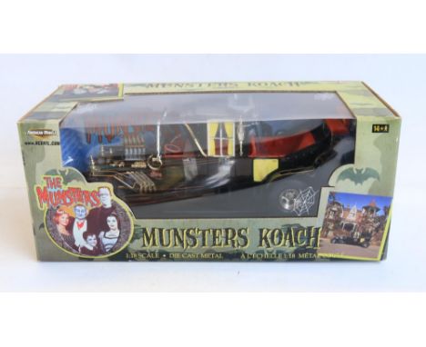 Boxed diecast American Muscle (Ertl Collectibles) 1/18 scale Munsters Koach model, model in mint condition and still tied to 