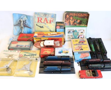 Mixed collection of diecast vehicle models from Corgi and Matchbox, a vintage clockwork Mercedes 250 SE from Schuco (not work