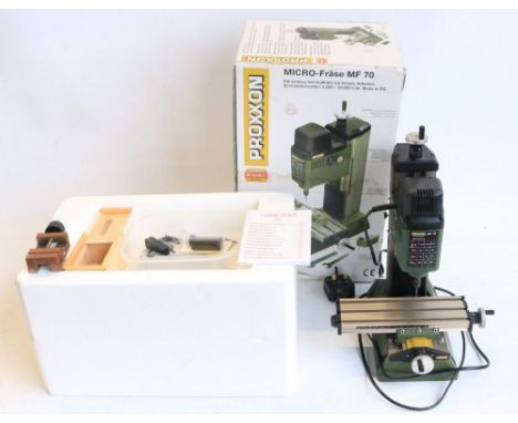 Proxxon Micro MF70 bench top hobbyists vertical milling machine in excellent barely used condition (was used briefly on 2 occ