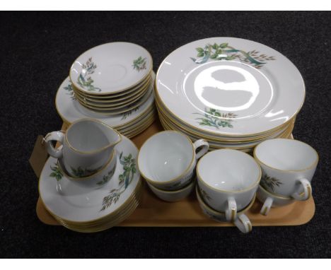 A tray of thirty five pieces of St Michael Royal Worcester Hedgerow tea and dinner ware 