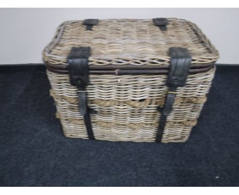A wicker hamper 