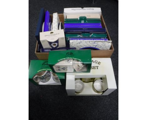 A box of assorted Ringtons plates, Ringtons heritage tea set, tea caddy and jugs 