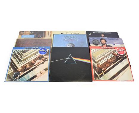 Various Vinyl LPs including Bob Dylan - Street Legal and Greatest Hits; The Beatles - Love Stories, Red and Blue albums on re