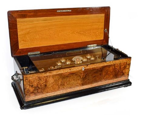 A Large Interchangeable Bells-En-Vue Cylinder Musical Box, By Nicole Frères, circa 1881, Serial No. 51960, with one cylinder 