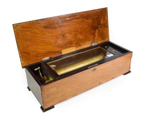 A Musical Box Playing Twelve Airs, Almost Certainly By B. A. Bremond, circa 1890, with single spring motor, single-section co