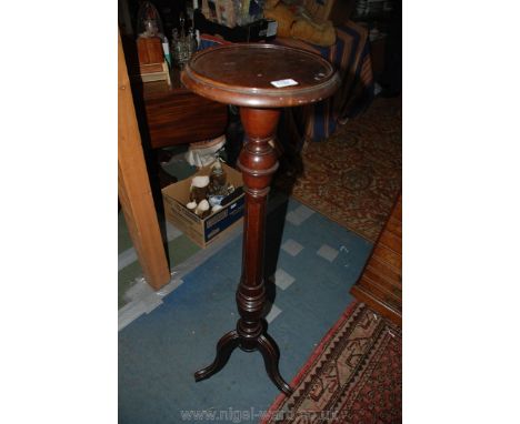 A Mahogany Plant Stand on tripod base 