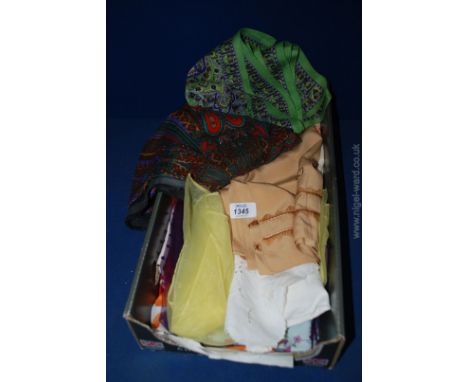 A Box of Vintage 1950's / 60's Silk Headscarves.