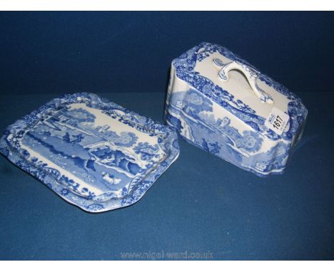 A Spode ''Italian'' pattern Cheese Dish with ventilation holes.