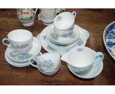 A Twenty One Piece Shelley 'Forget Me Not' Tea Service - Pattern No 2394.