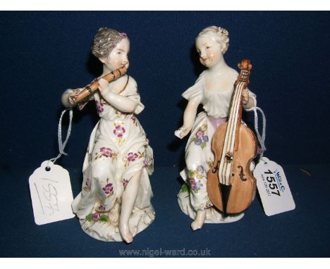 A rare pair of J.J.Kaendler figures from the Madchen Kapelle, early pulls close to the original date of modelling circa 1750,