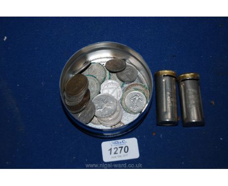 Miscellaneous Coins - British and Foreign, two magic pocket sewing banks, etc.