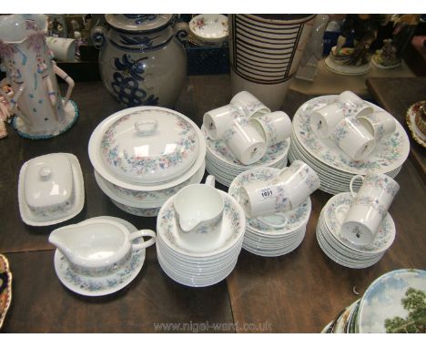 A twelve piece Wedgwood 'Angela' pattern part Tea/Dinner Service including twelve large plates, twelve medium plates, twelve 