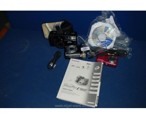 A Fujifilm E900 Digital Camera, a Fujifilm A235 Digital Camera a/f and a Nikon TW zoom Camera