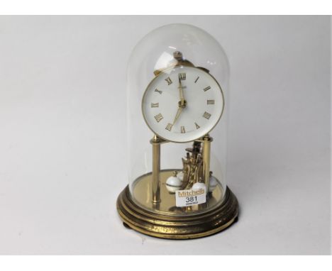 Kundo glass domed German mantle clock