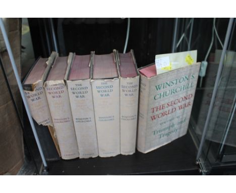 The History of The Second World War by Winston Churchill, Volumes 1-6 published by Cassell &amp; Co, first editions 