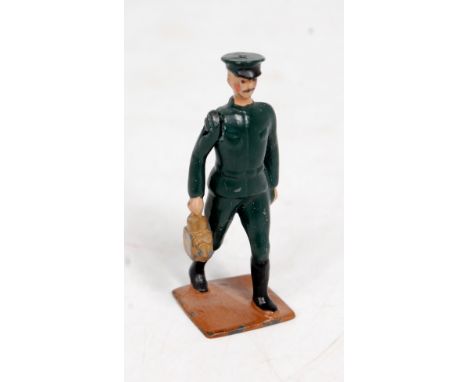 Britains Civilian Figures Range, Chauffeur, in green and cap carrying a Lamp, rare, loose example (VG)