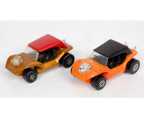 Matchbox Speed Kings Pre Production Prototype and Final Production K-37 Sand Car Group, 2 examples to include one built from 