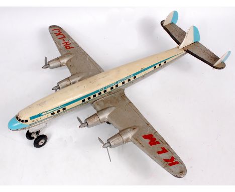 Arnold (Made in Western Germany) tinplate 4 Engine Super Constellation aircraft KLM "The Flying Dutchman", lettering to read 