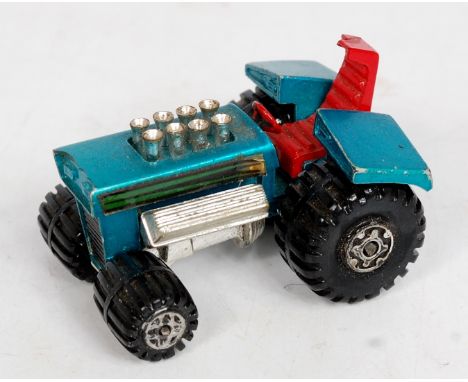 Matchbox Superfast Pre Production Prototype No.25 Mod Tractor, made from resin and other polymers finished in metallic blue w