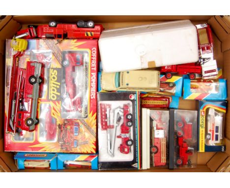 Corgi, Matchbox, Solido, Shinsei and other mixed scale Emergency Services diecast vehicle group, some boxed others loose, 20 