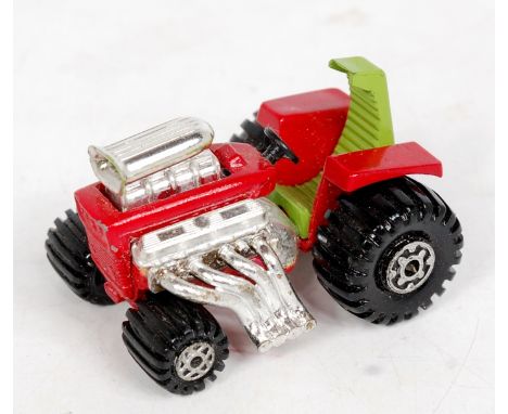 Matchbox Superfast Pre Production Prototype No.25 Mod Tractor, made from resin and other polymers, finished in red with green