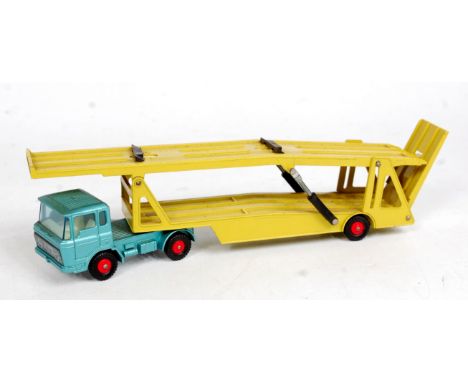 Matchbox King Size Pre Production Colour Trial Model K-11 DAF Car Transporter, comprising of light metallic teal cab with red