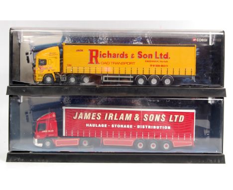 Corgi Modern Trucks 1/50th scale diecast group, 2 plastic cased examples to include No.75401 James Irlam and Sons Leyland DAF