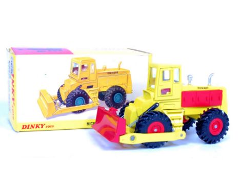 Dinky Toys, 976 Michigan 180-III tractor dozer, yellow and red body with red engine covers, in the original all-card box (NM-