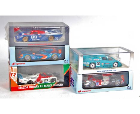 Spark Models 1/43rd scale resin Le Mans (LM) and Palm Beach racing car group, 5 boxed as issued examples to include Alpine 45