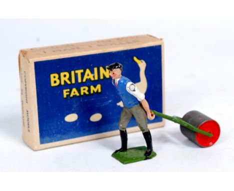 Britains picture pack, No.5032, Man with roller, in the original duck egg all card box, one end flap loose (NM-M-BVG)