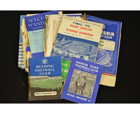 A varied assortment of football programmes, including Chelsea and Portsmouth, mainly 1940s to 1970s.CONDITION REPORTLot inclu
