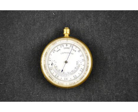 A brass cased compensated pocket barometer