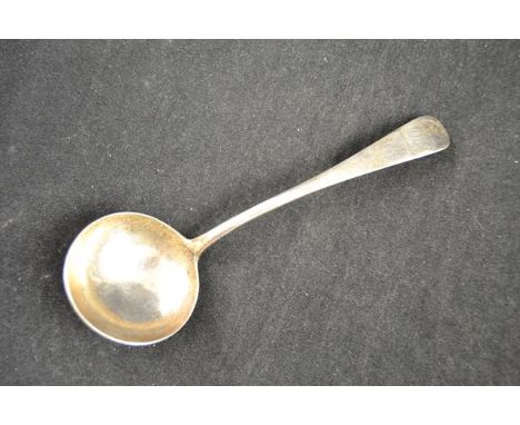 A mid 18th century silver ladle, marks rubbed - approx weight 44g/1.4 troy ozCONDITION REPORTtarnished, hardened glue? to und