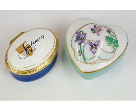 Two ceramic trinket boxes 