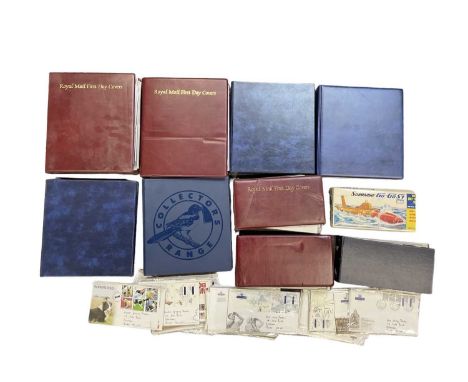 Ten albums of GB first day covers and some loose first day covers.