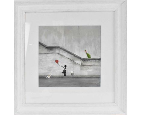 † CHRIS ROSS WILLIAMSON; a limited edition print, 'The Banksy', signed and numbered 25/195 in the print, 29 x 29cm, framed an