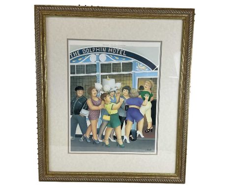 † BERYL COOK; a limited edition print, 'Party Girls', signed lower right, no. 624/650, 53 x 56cm, framed and glazed.