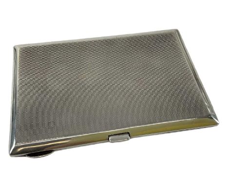 S BLANCKENSEE &amp; SON LTD; an Edward VII hallmarked silver cigarette case with engine turned decoration, Birmingham 1909, 1