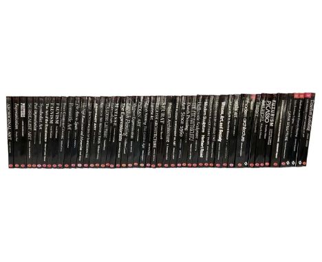 Forty-seven volumes of 'World of Art', including 'Modern Sculpture', 'English Architecture', 'Turner', 'Picasso', 'Greek Scul